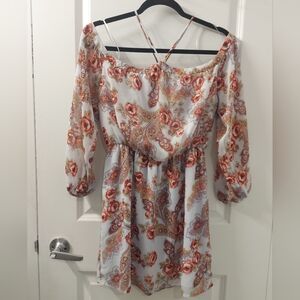 WAYF short off the shoulder flower dresa